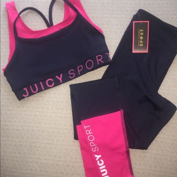 Juicy Couture Pants - Juicy Couture Sport Activewear Set Blue/Pink sz M